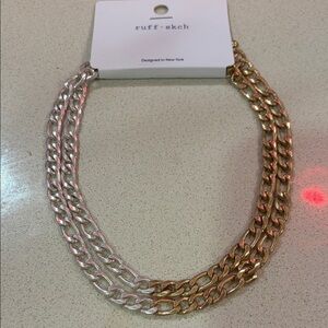 Gold and Silver Chain Necklace